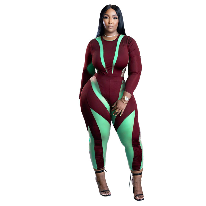 Available Online Only - Final Sale Plus Size Faux Wrap Shiny Jumpsuit –  Chic And Curvy