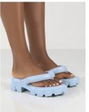 Sommer-Plattform-Quadrat-Absatz-beiläufige Pantoffel-Frauen-Süßigkeit-Farben-Strand-Flip-Flops