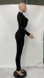 Women'S Fall/Winter Keyhole Hollow Out Sexy Casual Jumpsuit