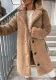 Autumn And Winter Women'S Fleece Long-Sleeved Turndown Collar Women'S Long Coat