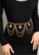 Waist Chain Gold Crystal Pendant Wavy Tassel Pendant Belt Waist Jewelry