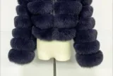 Cropped Coat Fashionable Faux Fur Coat Women Stand Collar Long Sleeves