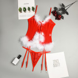 Christmas Sexy Women's Clothes Sexy Patchwork Girls Nightclub Party Garter Suit