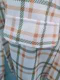 Fall/Winter Loose Casual Vintage Plaid Belt Long Sleeve Coat