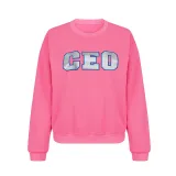 Autumn/Winter Loose Hoodies Casual Fashion Print Round Neck Pullover Long Sleeve Top Women