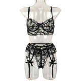 Sexy lingerie sexy lace Three-Piece garter sexy suit