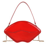 Women PU-Leather Red Lip Tote