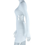 Women Cutout Turtleneck Long Sleeve Bodycon Dress