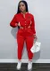 Women Printed Long Sleeve Baseball Jacket and Pant Two Piece