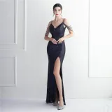 sequins Plus Size Fat Size Costume Formal Party Evening Dress
