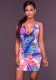 Chic Career Silky Slim Fit Camisole Print Mid Rise Low Back Holidays Dress