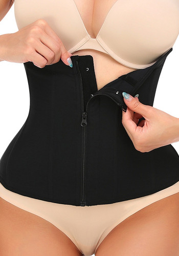 Tamanho grande com zíper peito 9 osso cintura confinamento controle de barriga espartilho modelador