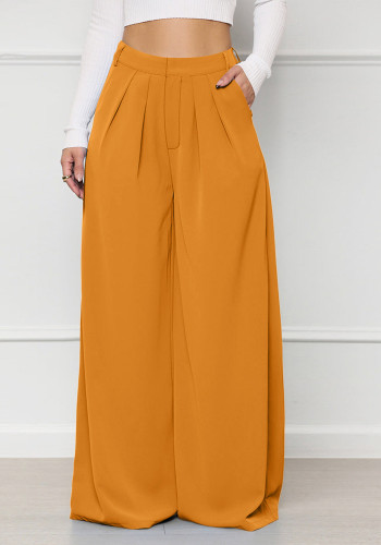 Trendy Style Spring Fall Wide Leg Casual Pants Wide Leg Trousers