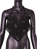Sexy Nightclub Suspenders Pearl Nightclub V-Neck Vest Top