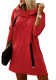 Autumn and winter women's loose zipper hooded long-sleeved dress