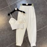 Autumn Two-Piece Sexy Vest With High Waist Pants Two Piece Set
