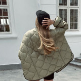 Plus Size Women'S Loose Long Sleeve Cotton Padded Coat Women'S Winter Single-Breasted Long Loose Jacket