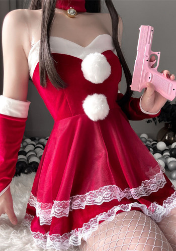 Disfraces de Navidad Mujeres Lencería sexy Bunny Girl Sexy Maid Uniforme