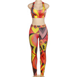 Women Printed Sleeveless Tank Top And Pant Two-Piece Set