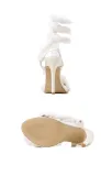 Women shoes faux fur stiletto high heel sandals