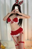 sexy lingerie Christmas suit red gift uniform temptation plush butterfly lingerie