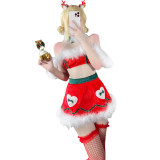 Christmas suit Strapless Two Pieces Sexy uniform