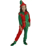 Parent-child family Christmas elves luxury 7-piece suit party event costumes