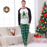 Family Parent-Child Homewear Set Plaid Patchwork Printed Two Piece Pajamas Set