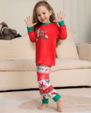 Christmas Homewear Print Contrast Color Pajama Set