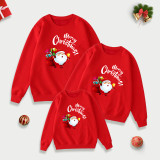 Merry Christmas Santa Kerstboom Print Sweatshirt Familie Ouder-kind Sweatshirt met lange mouwen