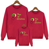 Days Til Christmas Fleece Sweatshirt Parent-Child Christmas Day Family Round Neck Long Sleeve T-Shirt