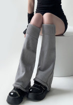 Autumn and winter wide leg knitting socks knee protector for warmth Slim Fit Bell Bottom Y2k wool leg cover