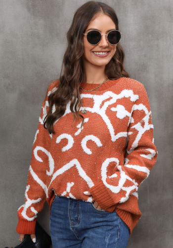 Рождественский женский зимний свитер больших размеров