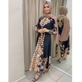 Muslim Ladies Arabic Print Dress