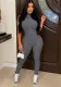 Women Solid Beaded Zip Sleeveless Jumpsuit