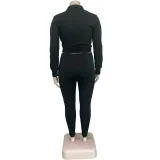 Plus Size Women's Solid Shirt Pant Set