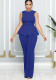 Women'S Spring Summer Sleeveless Ruffle Jumpsuit