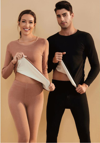 Darlon Kadife termal iç çamaşır Takım Elbise Kadın Kadife Giyim Erkek Sonbahar Giysileri Ve Paçalı Don
