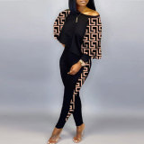 Sexy Printed Causal Suits two piece pants set Nightclub Clothing Women's Clothes