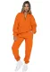 Women's Autumn and Winter Solid Zipper Pullover Long Sleeve Pocket Hoodies Two Piece Pants Casual Set
