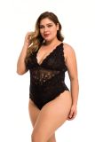 Funny lingerie plus Size one-piece sexy lacemesh patchwork Tight Fitting pajamas