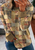 Sudaderas con capucha de manga larga con cuello redondo y estampado vintage para mujer de otoño e invierno