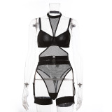 Nightclub sexy mesh See Through lingerie sexy female suit