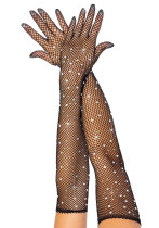 Frauen-reizvolle wulstige Fischnetz-Handschuhe