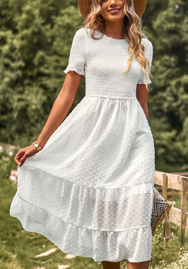 Kadın yazlık kısa kollu elbise