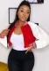 Women's fashion trend double-layer ribbon zipper patchwork bomber jacket