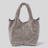 dinner rhinestone bag one-shoulder oblique bag fashion trend pillow full diamond bag diamond armpit bag