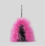 Ostrich hair rhinestone bag female mink hair inlaid diamond dinner bag full of diamonds shoulder Messenger bag