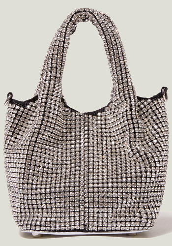 borsa di strass per la cena borsa obliqua monospalla cuscino di tendenza moda borsa di diamanti piena borsa di ascelle di diamanti
