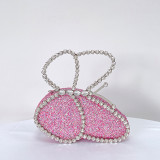 Bolso de cena de moda Bolso de mariposa con purpurina Bolso de mujer con diamantes de imitación Bolso diagonal